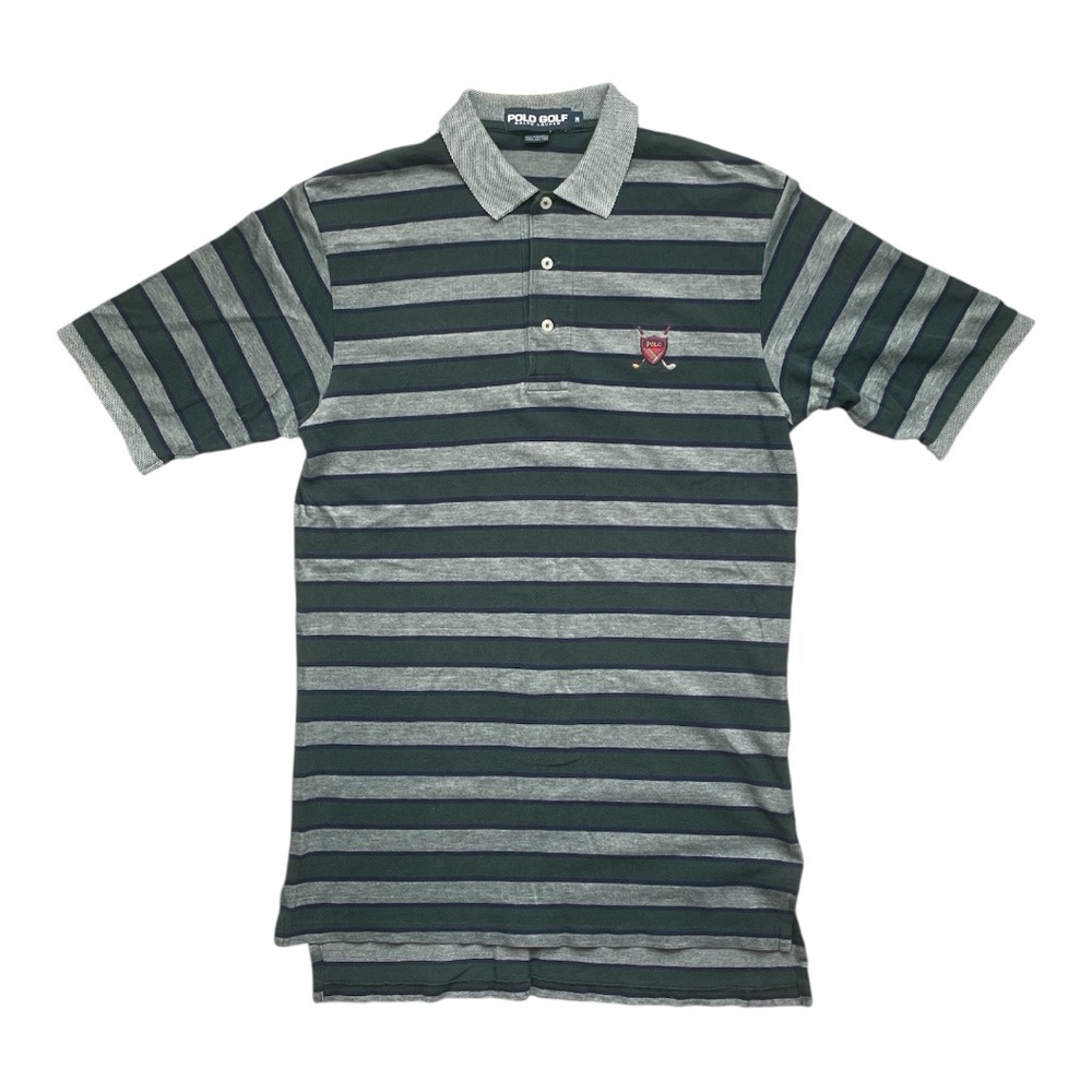 Polo Golf Polo, Gray and Green, Size Medium